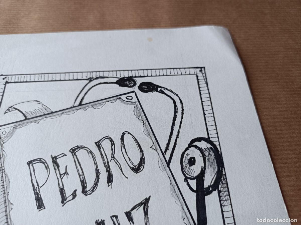 Arte: BOCETO ORIGINAL EXLIBRIS EX LIBRIS - Foto 4