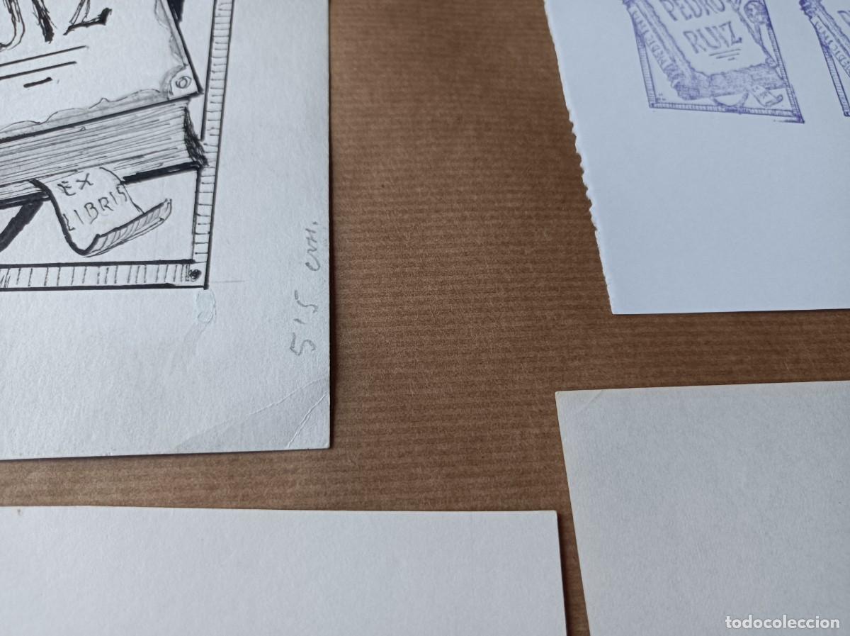 Arte: BOCETO ORIGINAL EXLIBRIS EX LIBRIS - Foto 5