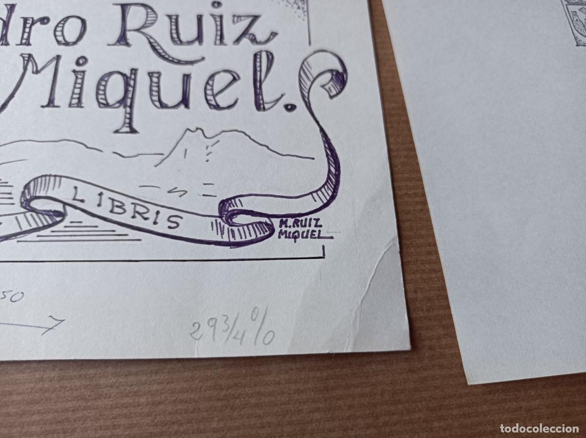 Arte: BOCETO ORIGINAL EXLIBRIS EX LIBRIS - Foto 6