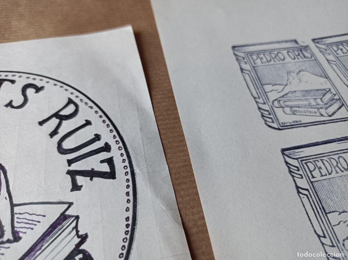 Arte: BOCETO ORIGINAL EXLIBRIS EX LIBRIS - Foto 8