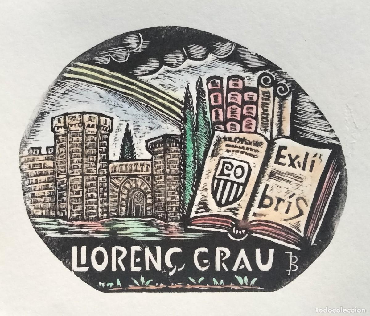 Arte: Poblet (Tarragona). Ex libris de Lloren&ccedil; Grau. - Foto 1