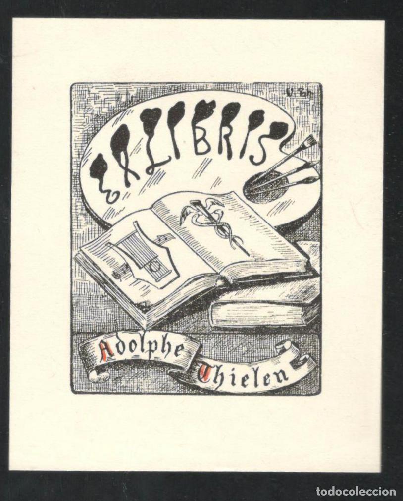 Arte: EX-LIBRIS ADOLPHE THIELEN, pintor y acuarelista - Foto 1
