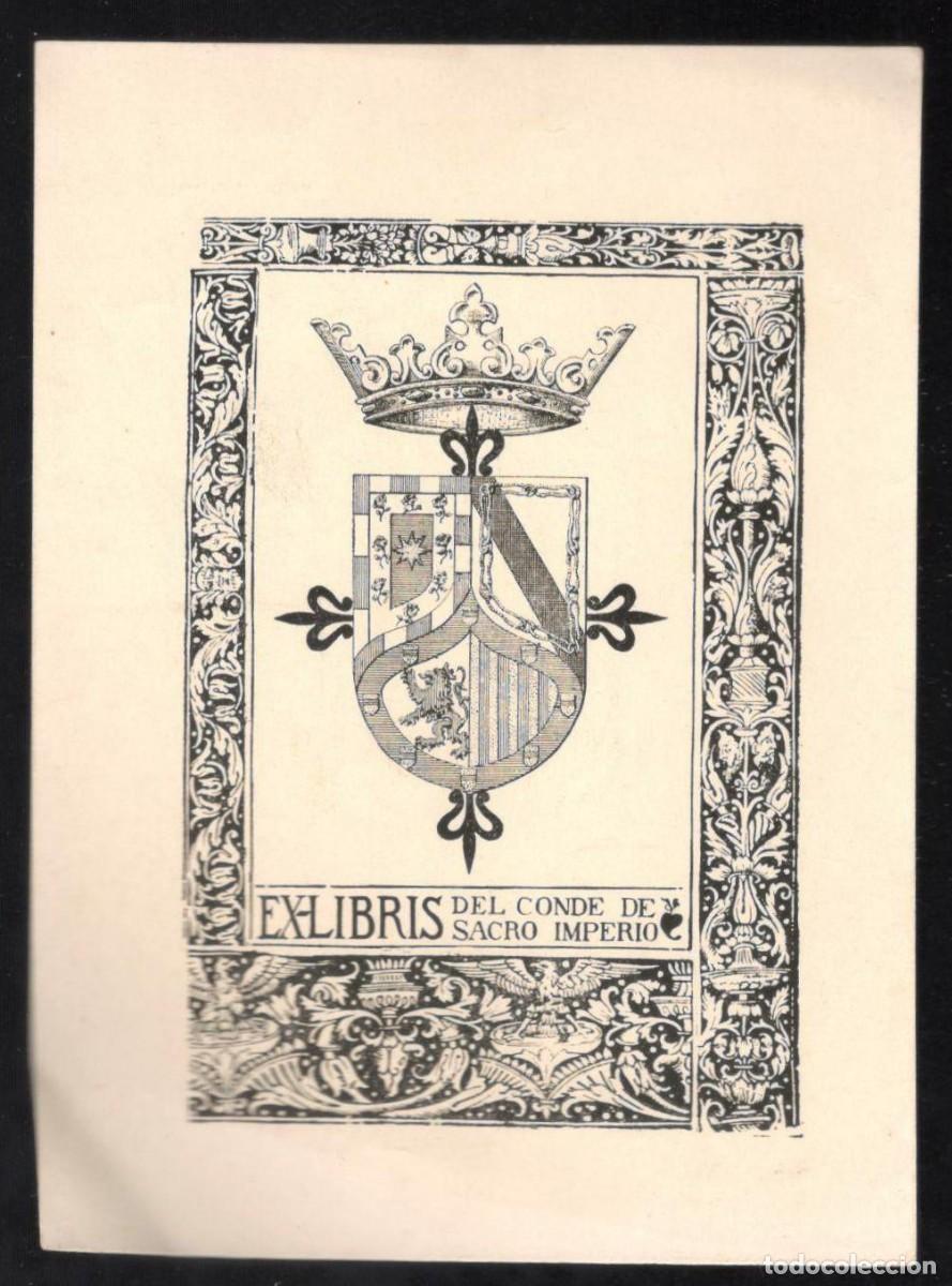 Arte: EX-LIBRIS HER&Aacute;LDICO CONDE DE SACRO IMPERIO - Foto 1