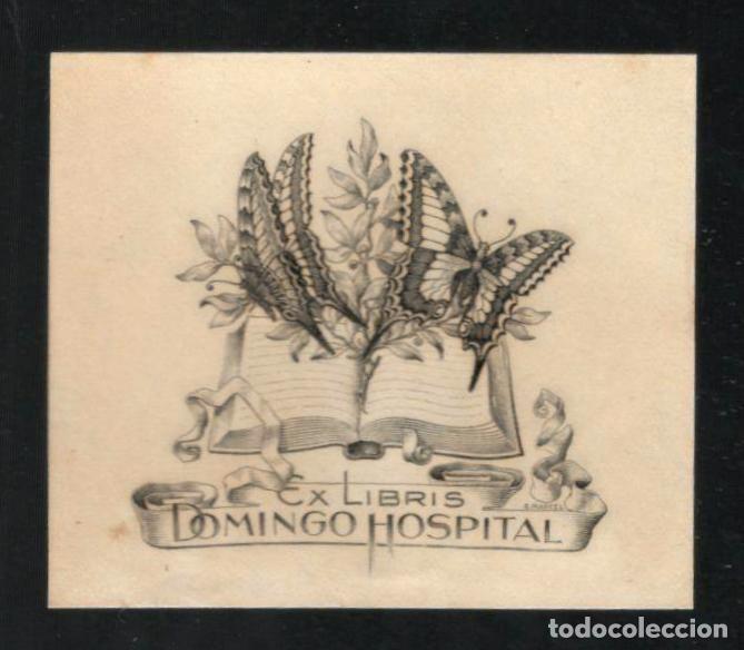 Arte: EX-LIBRIS DOMINGO HOSPITAL por E. Marcel - Foto 1