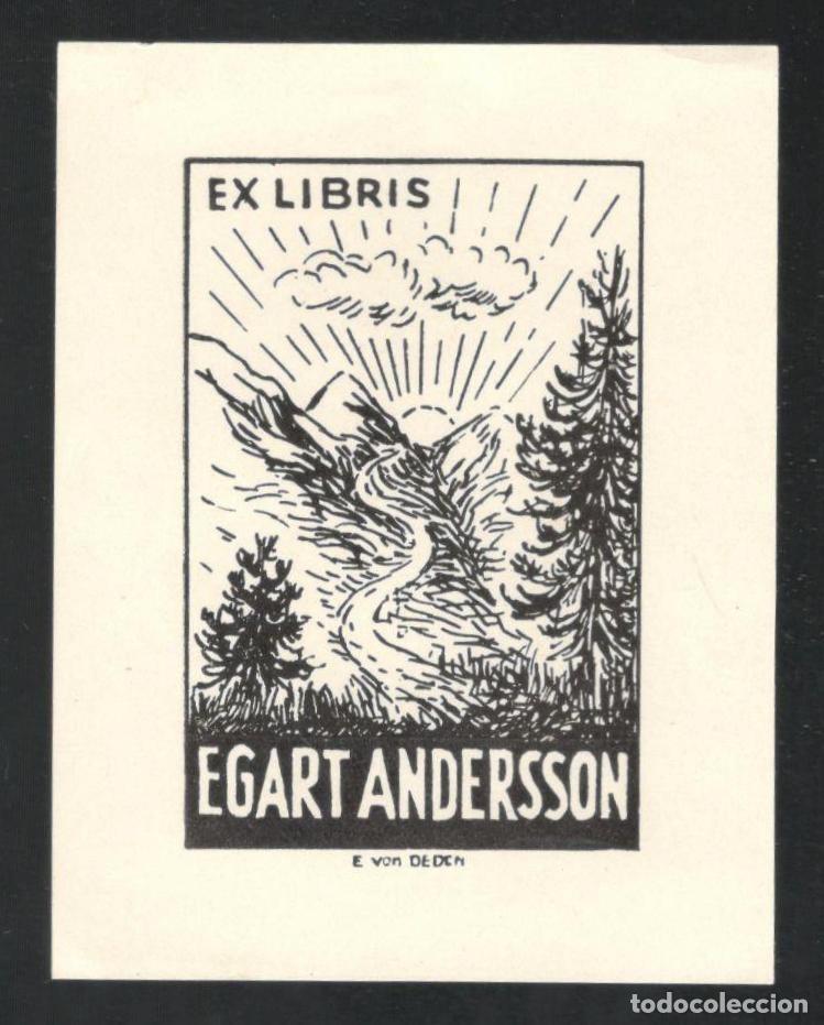Arte: EX-LIBRIS EGART ANDERSSON por E. von Deden - Foto 1