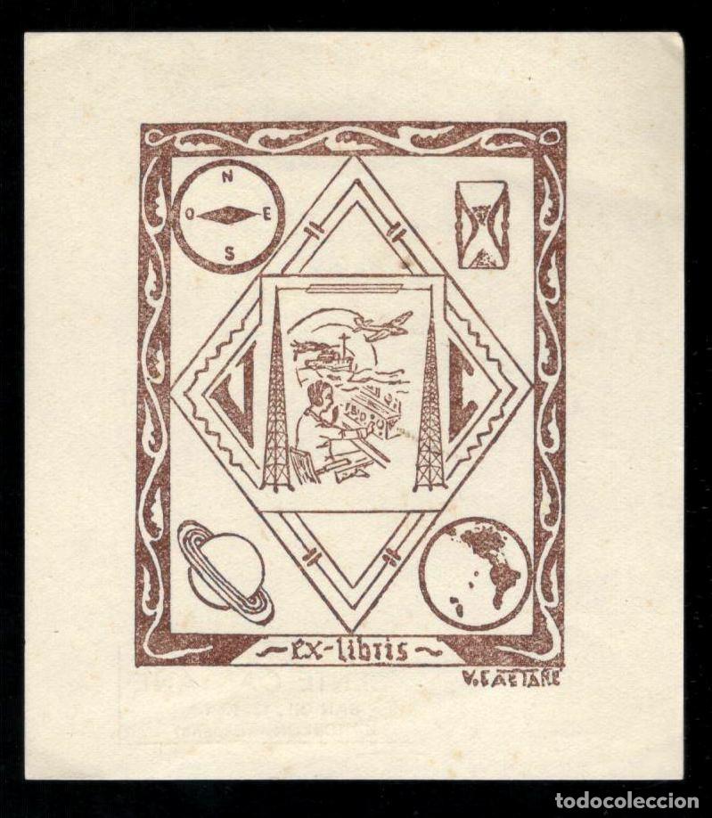 Arte: EX-LIBRIS VICENTE CASTA&Ntilde;E (Barcelona), c.1949 - Foto 1