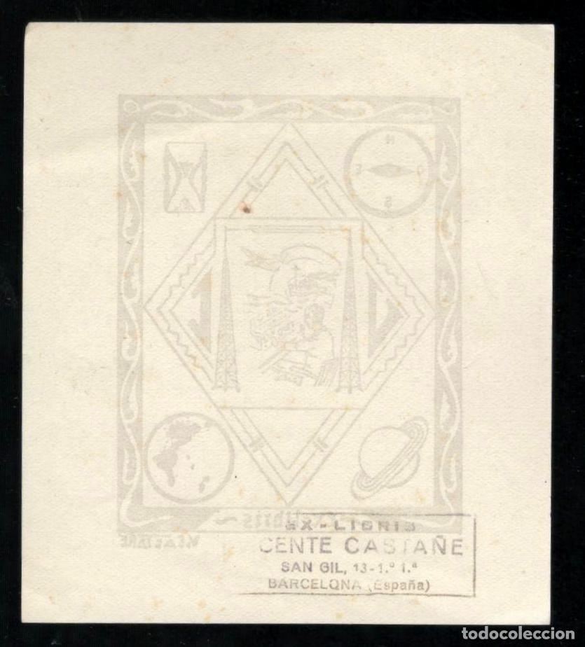 Arte: EX-LIBRIS VICENTE CASTA&Ntilde;E (Barcelona), c.1949 - Foto 2