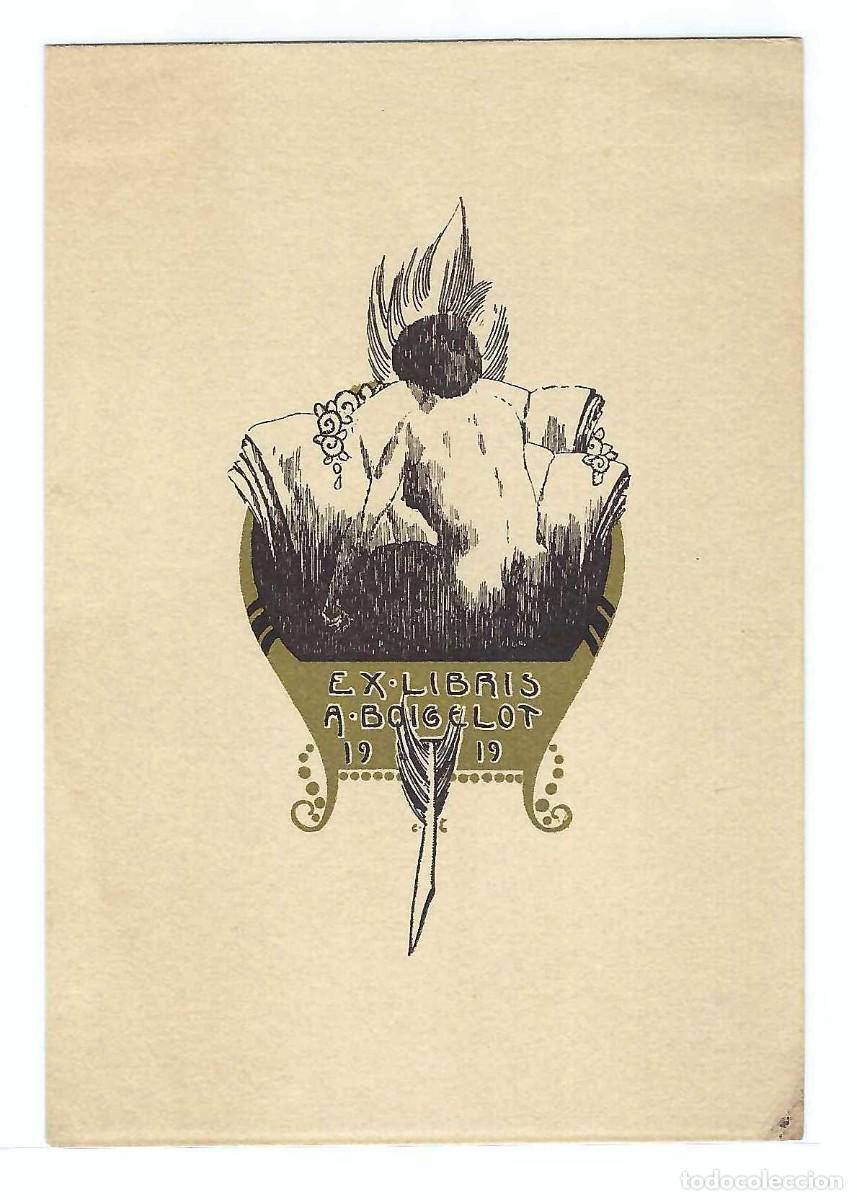 Arte: EX- LIBRIS.- A. BOIGELOT. MODERNISMO. 1919. ARTE. LIBROS - Foto 1