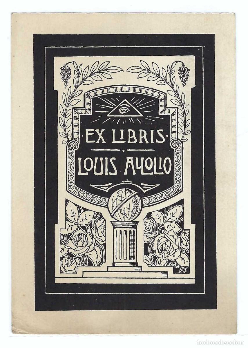 Arte: EX- LIBRIS.- LOUIS ALLOLIO. ARTE. LIBROS - Foto 1