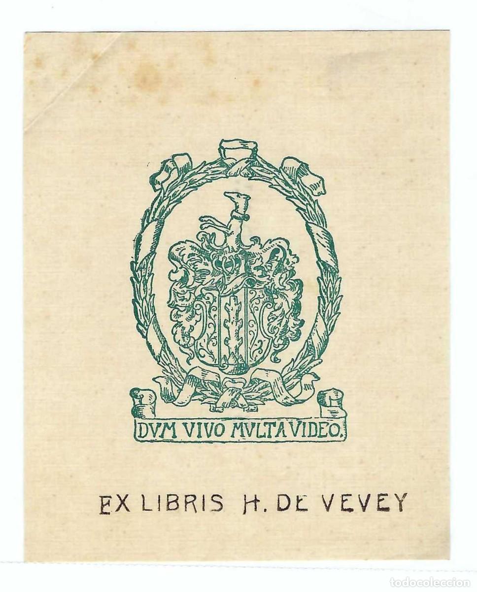 Arte: EX- LIBRIS.- H. DE VEVEY. ARTE. LIBROS - Foto 1