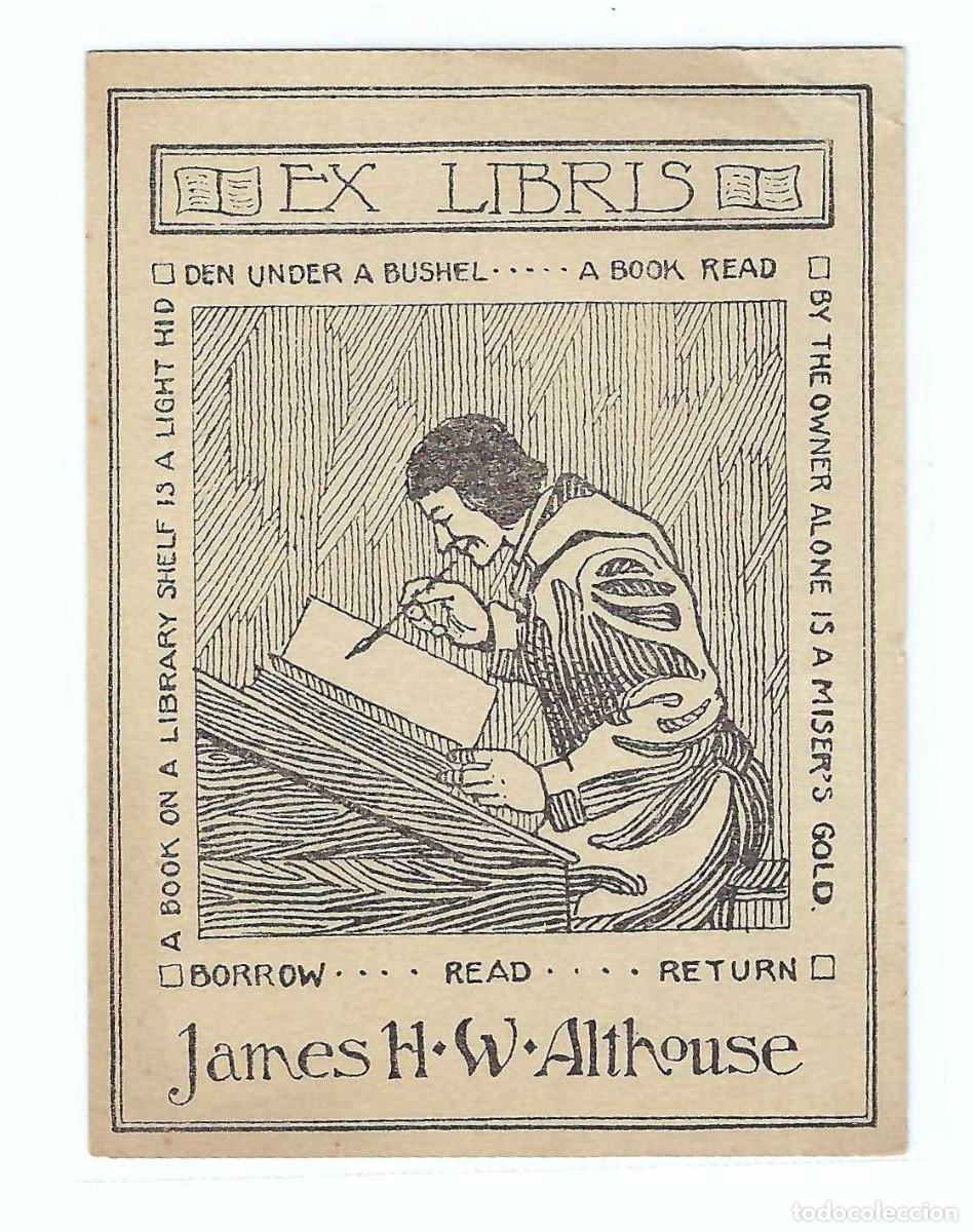 Arte: EX- LIBRIS.- JAMES H. W. ALTHOUSE. ARTE. LIBROS - Foto 1
