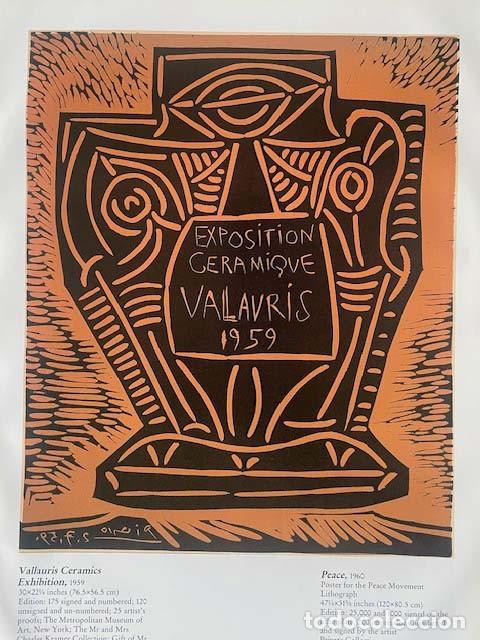 Arte: PABLO PICASSO - Posters 1957. 36 x 26 cm - Foto 1