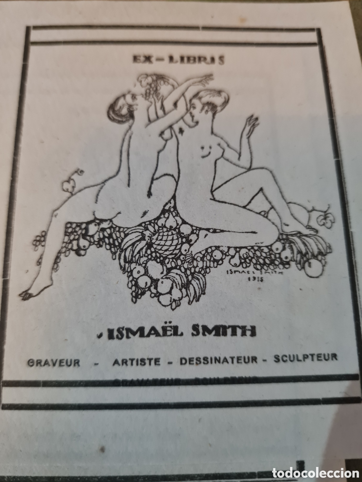 Arte: Ex-libris Smael Smith 1915 - Foto 3