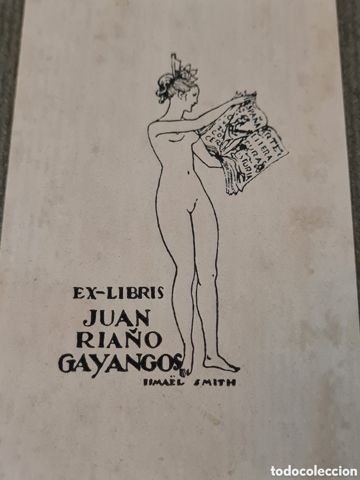 Arte: Antiguo Ex-libris Ismael Smith - Foto 1