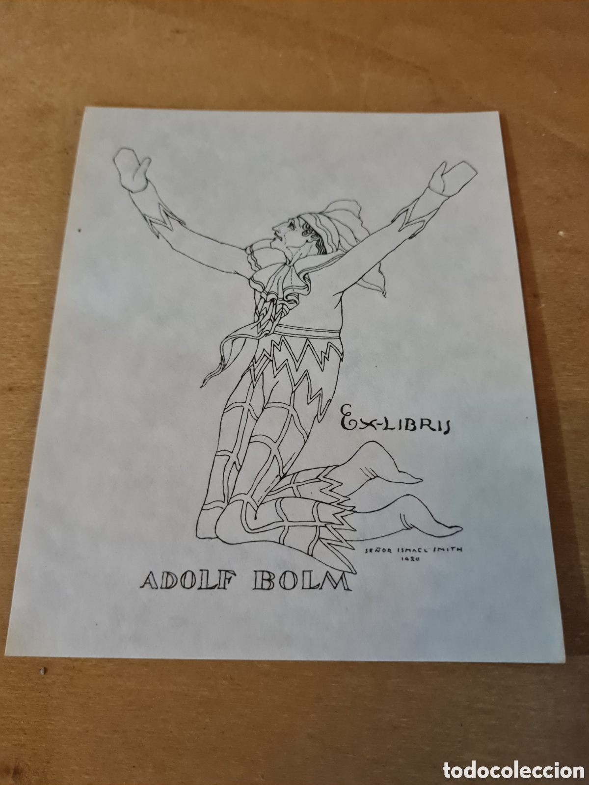 Arte: Antiguo ex-libris Ismael Smith 1920 - Foto 1