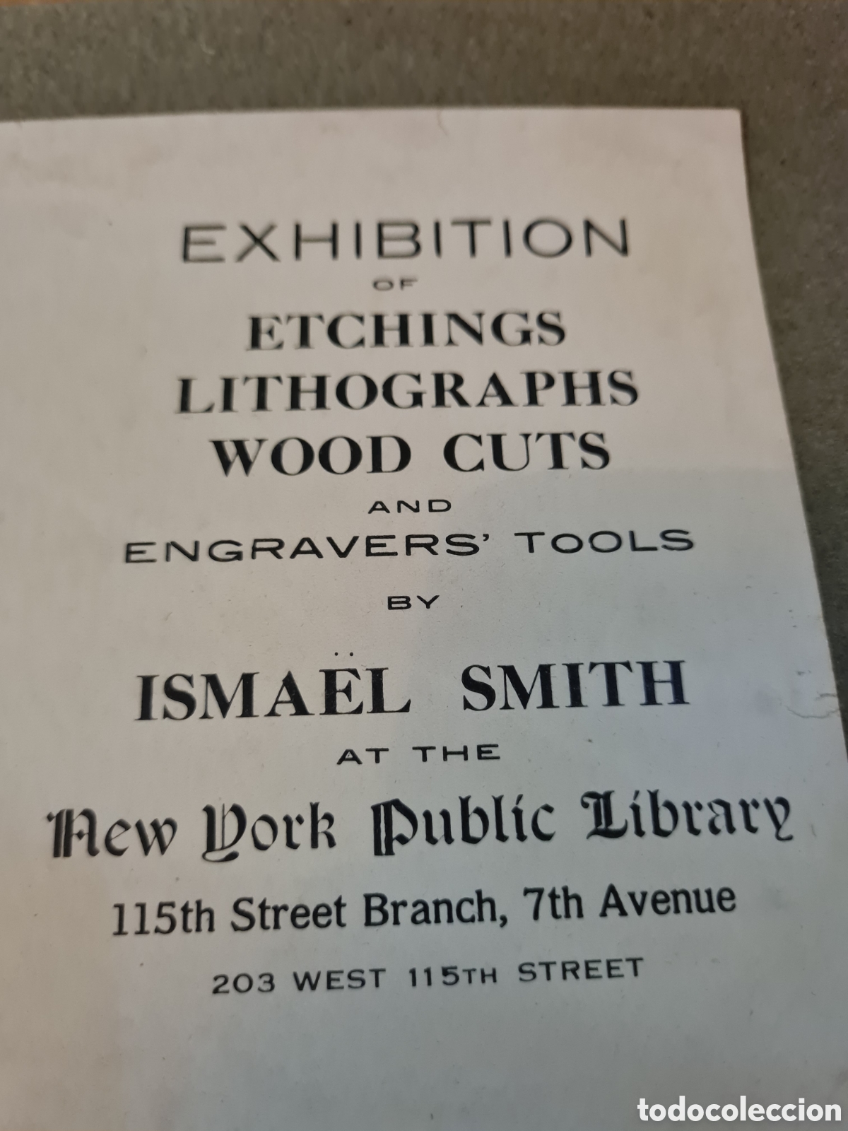 Arte: Octubrer-November 1921 EXHIBITION ISMAEL SMITH - Foto 3