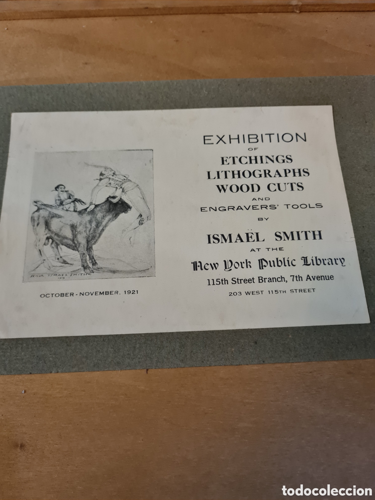 Arte: Octubrer-November 1921 EXHIBITION ISMAEL SMITH - Foto 1