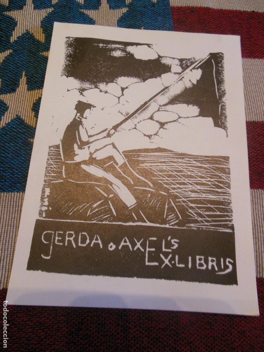 Arte: EXLIBRIS DE PESCA PARA GERDA AXELS EX LIBRIS SUECIA - Foto 1