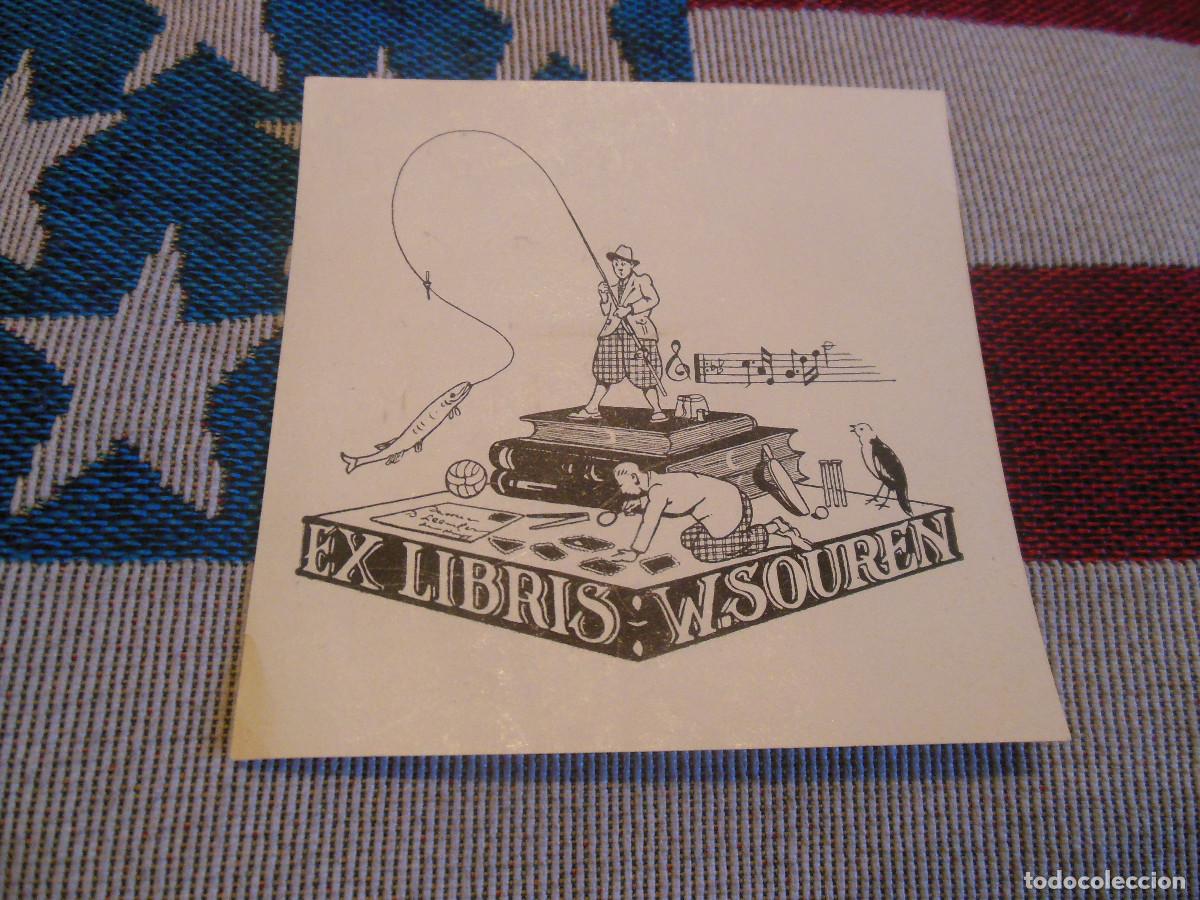 Arte: EXLIBRIS DE PESCA PARA W. SOUREN EX LIBRIS 1942 - Foto 1