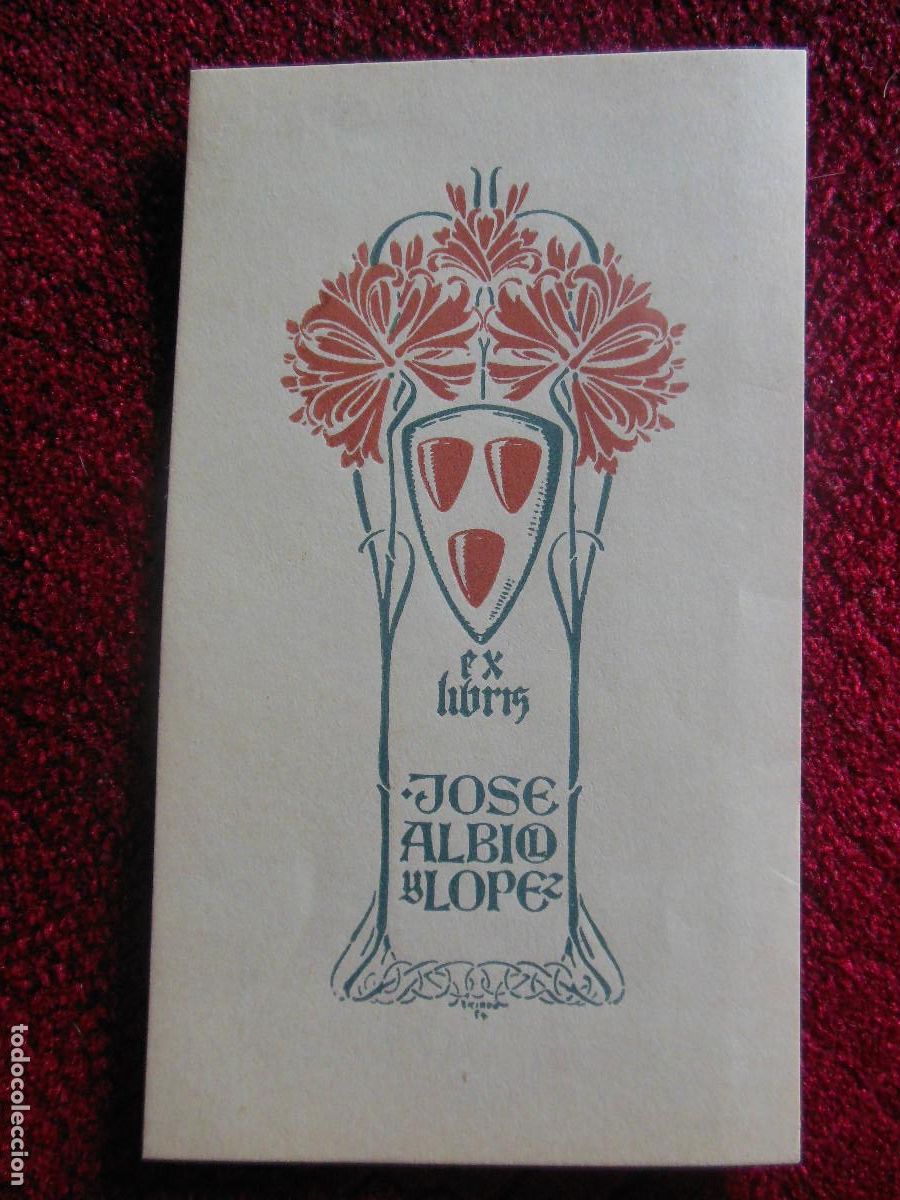 Arte: EXLIBRIS DE TRIAD&Oacute; PARA JOSE ALBIOL - OPUS 54 EX LIBRIS - Foto 1
