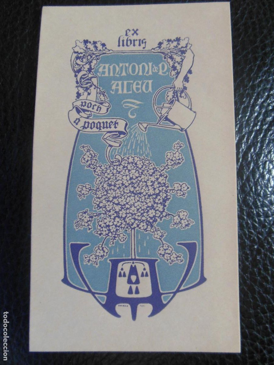 Arte: EXLIBRIS DE TRIAD&Oacute; PARA ANTONI DE P. ALEU - OPUS 101 EX LIBRIS - Foto 1