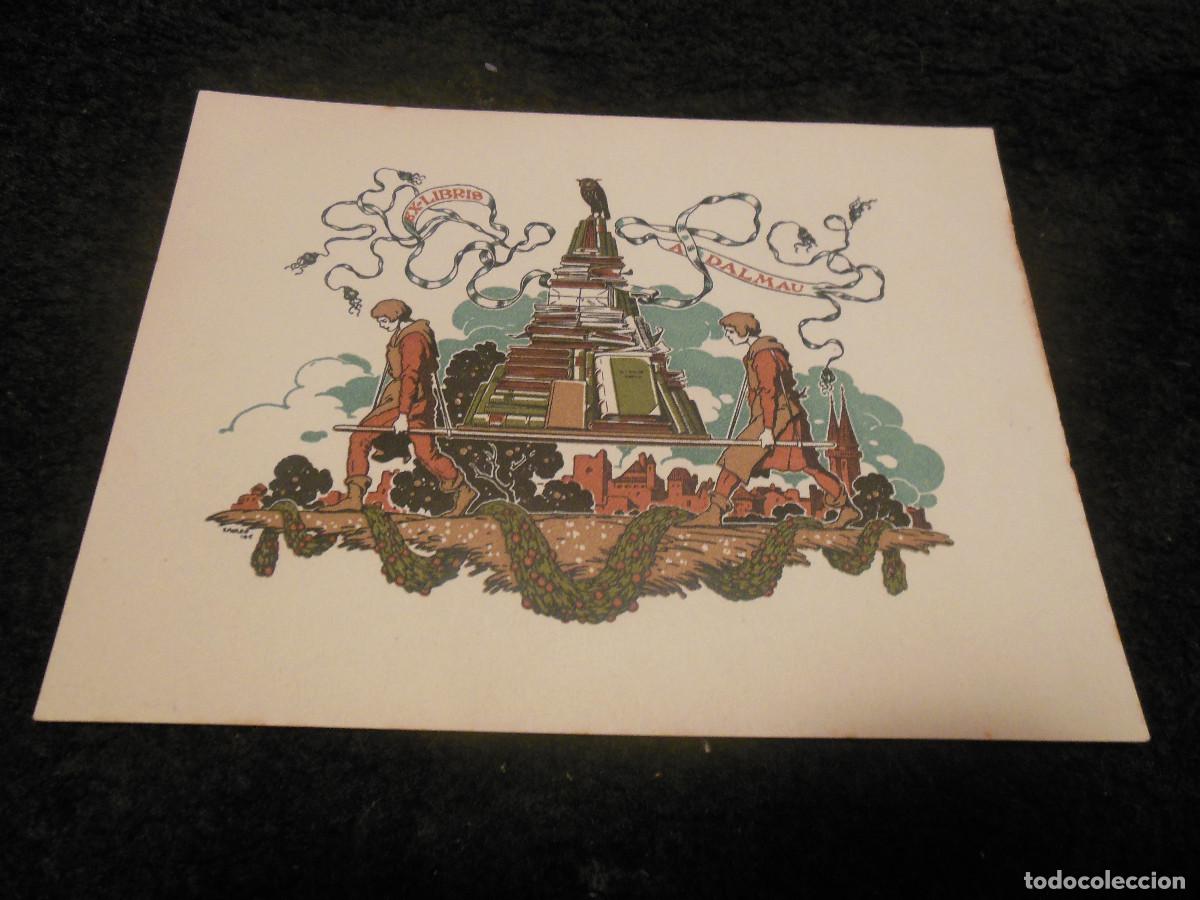 Arte: EXLIBRIS DE TRIAD&Oacute; PARA ANTONIO DALMAU - OPUS 145 EX LIBIRS BUHO - Foto 1