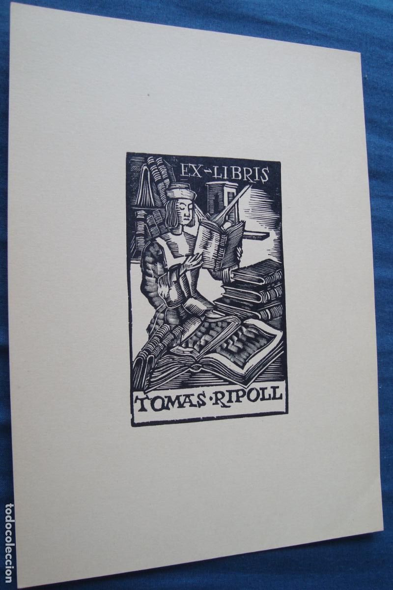 Arte: ANTIGUO EXLIBRIS EX-LIBRIS TOMAS RIPOLL - Foto 1