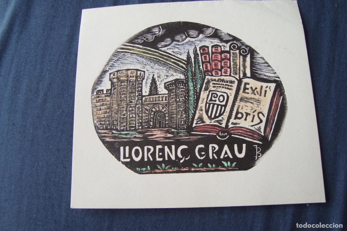 Arte: ANTIGUO EXLIBRIS EX-LIBRIS LLOREN&Ccedil; GRAY - Foto 1