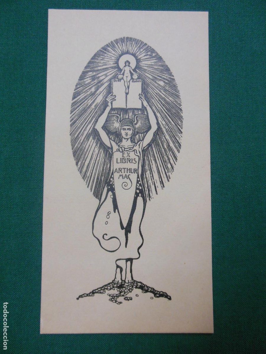 Arte: EXLIBRIS DE TRIAD&Oacute; PARA ARTHUR MAS - 1905 EX LIBRIS OPUS 79 - Foto 1