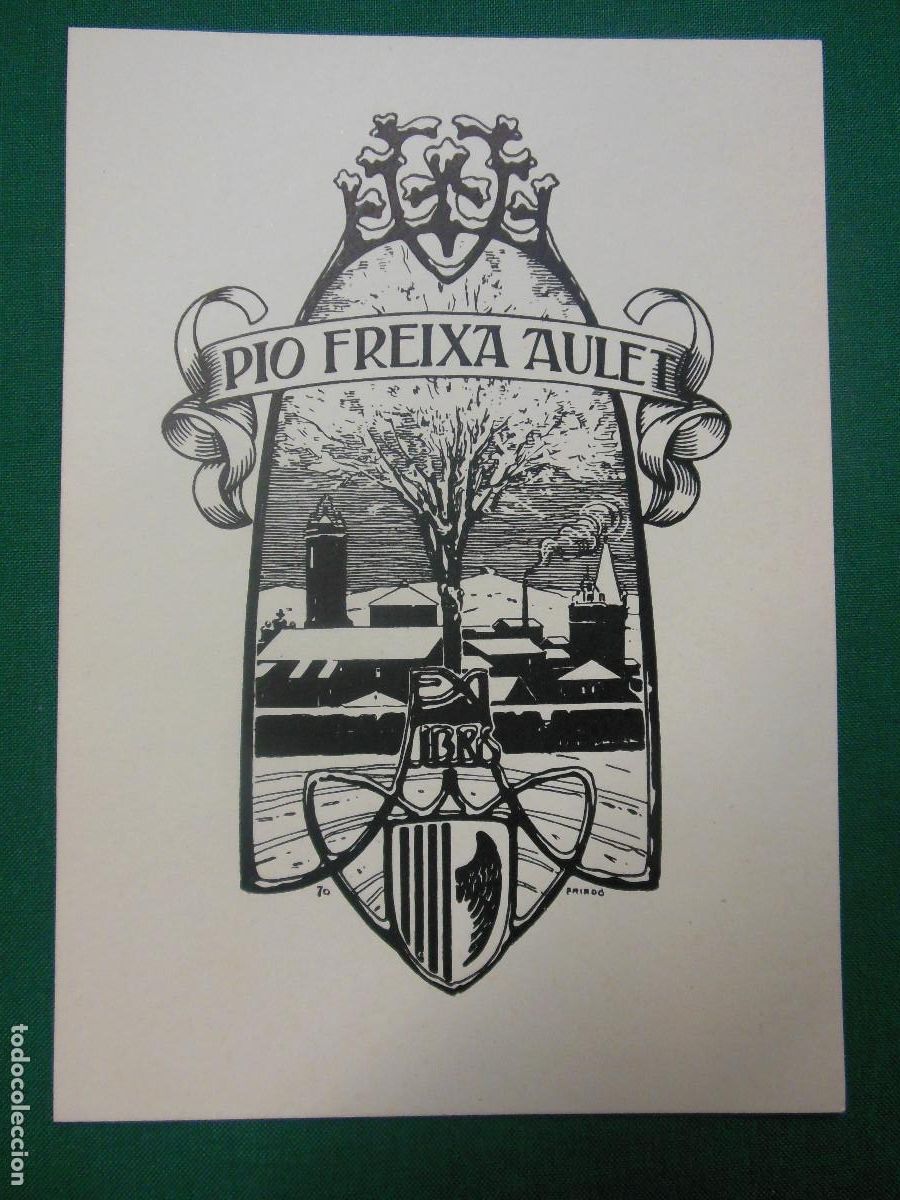 Arte: EXLIBRIS DE TRIAD&Oacute; PARA PIO FREIXA AULET - EX LIBRIS OPUS 70 - Foto 1