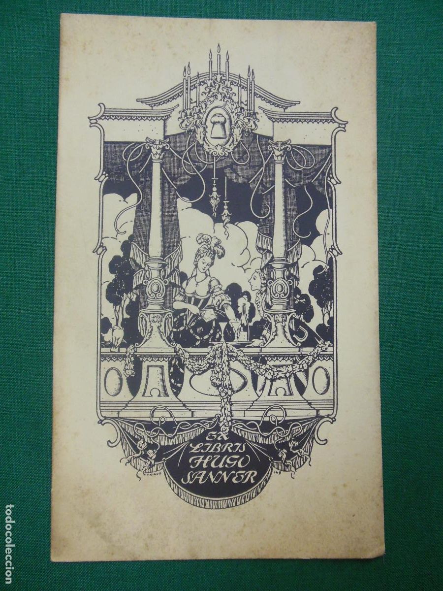 Arte: EXLIBRIS DE TRIAD&Oacute; PARA HUGO SANNER - 1917 EX LIBRIS OPUS149 - Foto 1