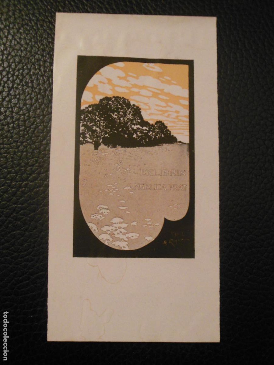 Arte: ALEXANDRE DE RIQUER EXLIBRIS PARA ANGELICA PRAT - EX LIBRIS - Foto 1