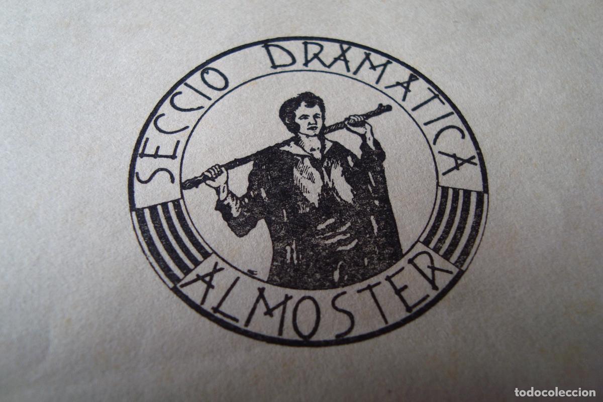 Arte: ANTIGUO SELLO LOGOTIPO EX LIBRIS SECCIO DRAMATICA ALMOSTER TARRAGONA - Foto 2