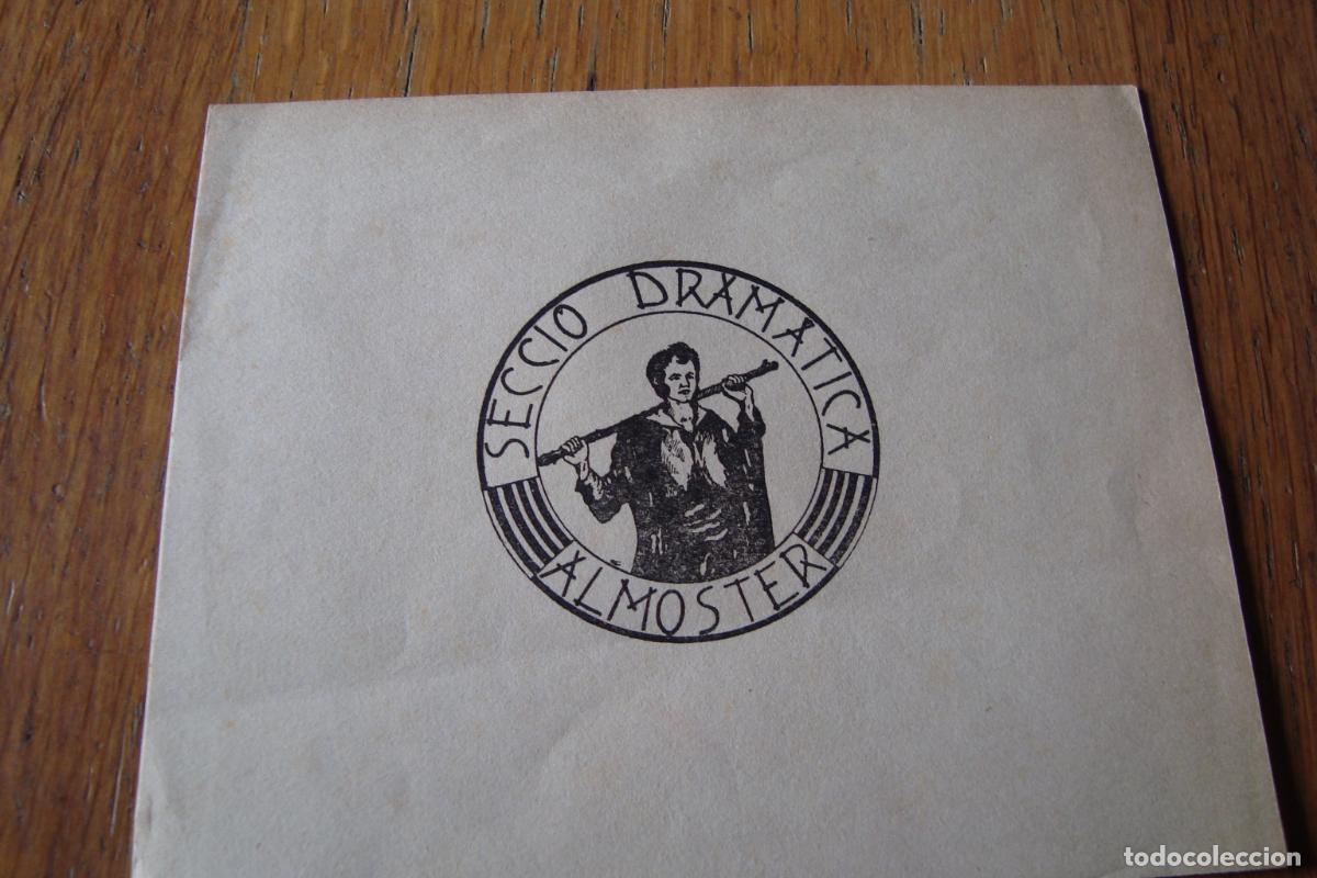 Arte: ANTIGUO SELLO LOGOTIPO EX LIBRIS SECCIO DRAMATICA ALMOSTER TARRAGONA - Foto 1