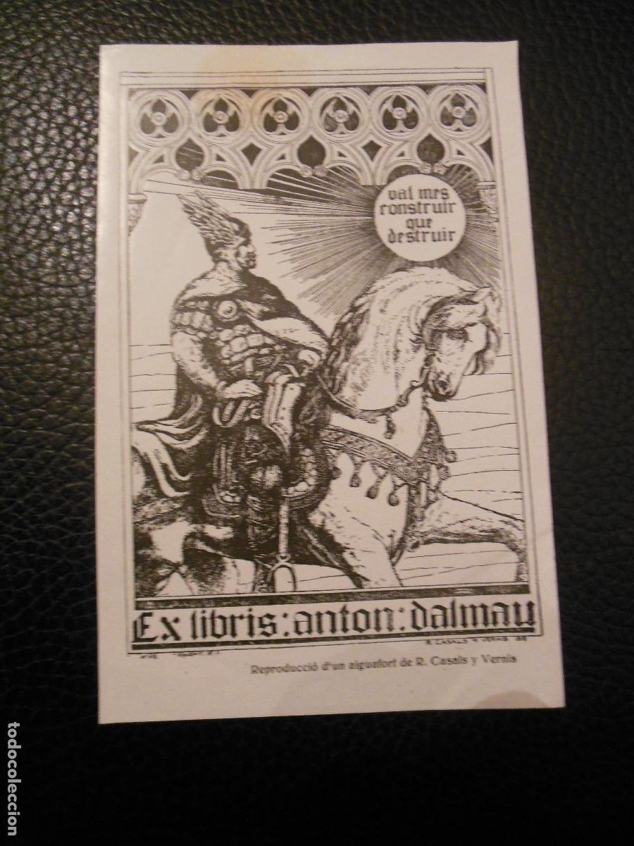 Arte: EXLIBRIS DE R&Aacute;MON CASALS Y VERNIS PARA ANTON DALMAU EX LIBRIS - Foto 1