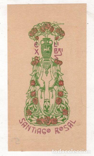 Arte: EXLIBRIS SANTIAGO ROSAL. C. 1920 - Foto 1