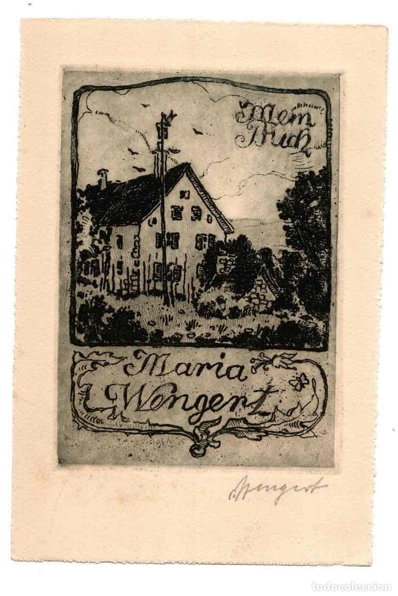 Arte: EXLIBRIS MARIA WENGERT. C.1915 - Foto 1