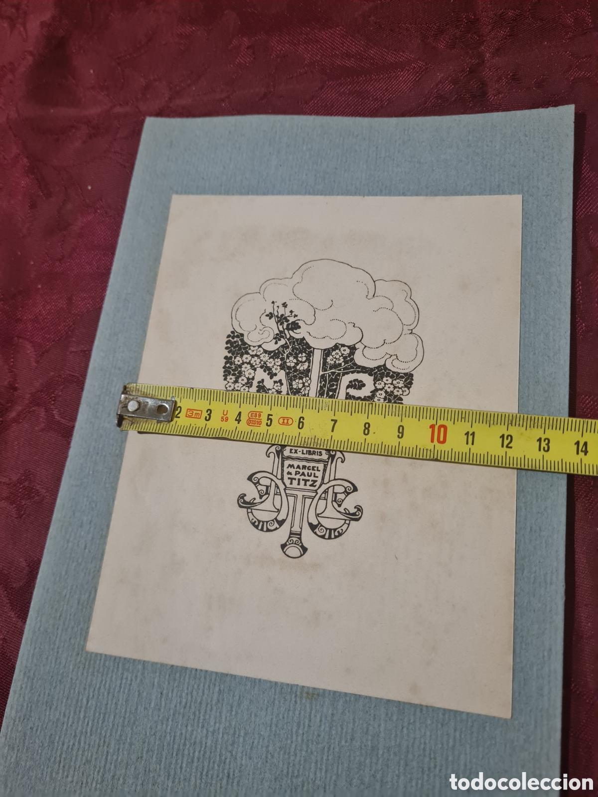 Arte: Antiguo Ex-libris Louis TITZ 1914 - Foto 5