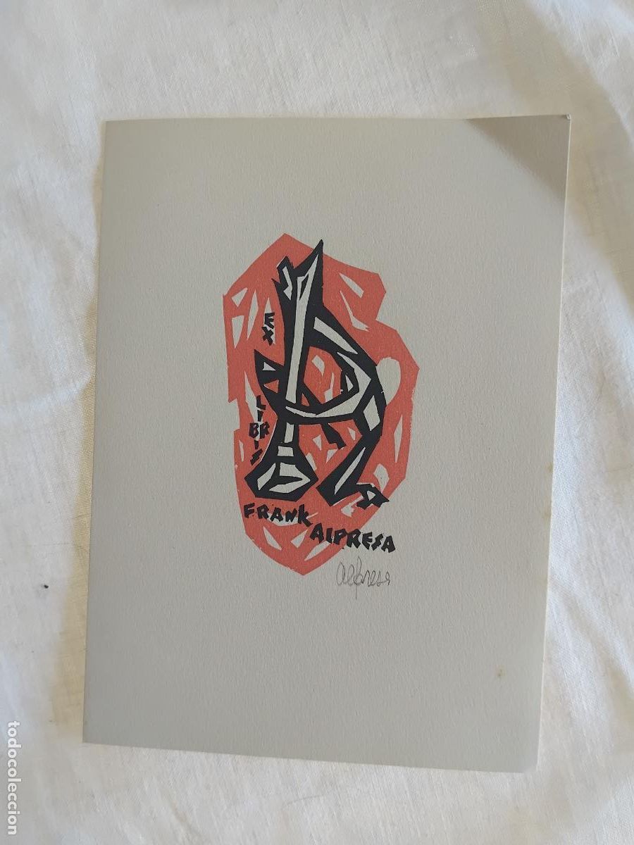 Arte: EX-LIBRIS FIRMADO DE FRANK ALPRESA. - Foto 1