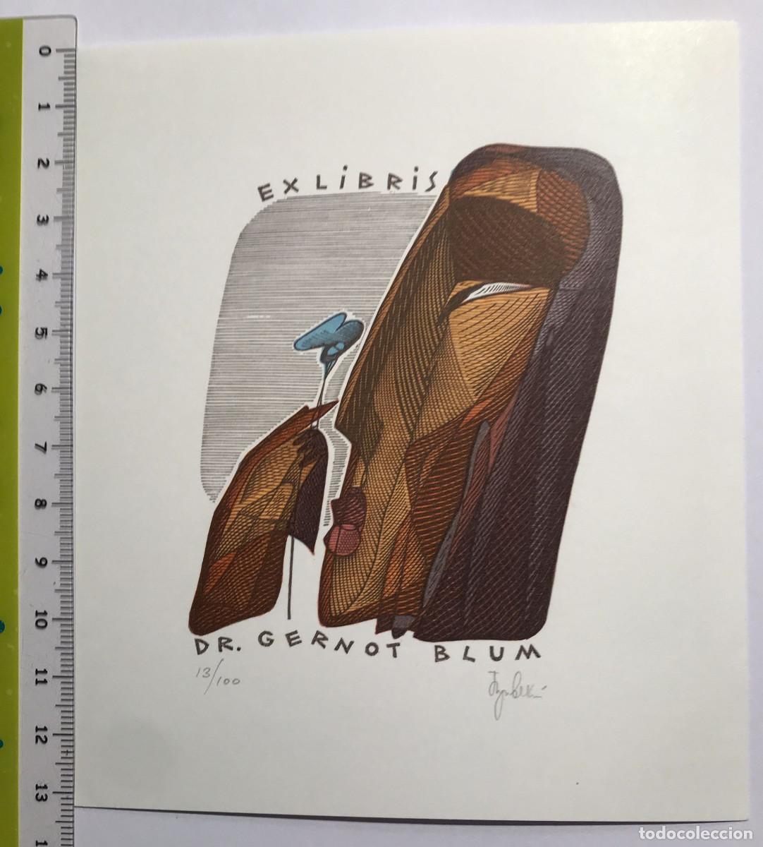 Arte: Ex-libris Exlibris Arkady Pugachevskey. Mujer Retrato - Foto 1