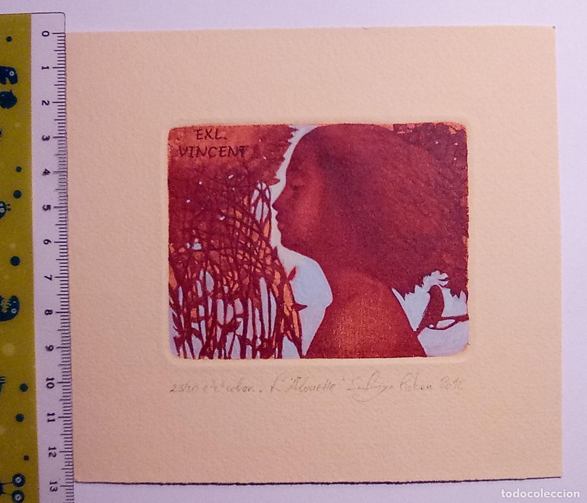 Arte: Ex-libris Exlibris Safiya Piskun, 2012. Mujer Alondra - Foto 1