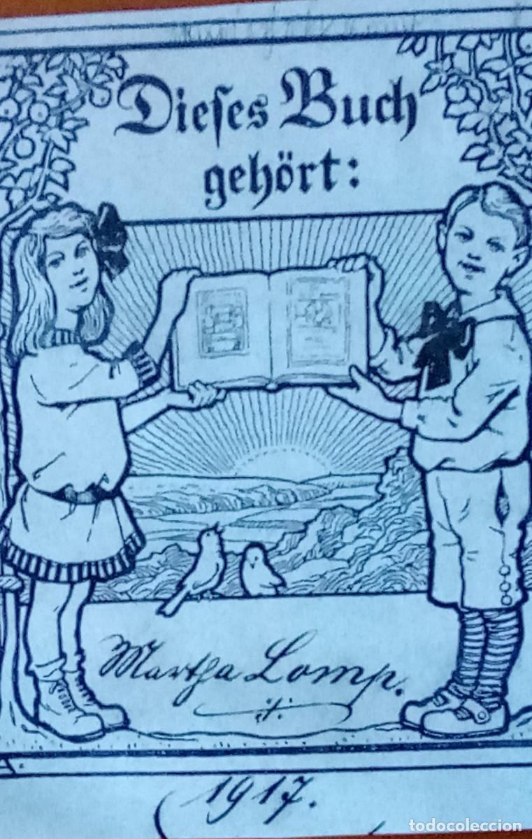 Arte: Ex-libris Exlibris. Libro Vela Tintero Pluma Desnudo - Foto 2