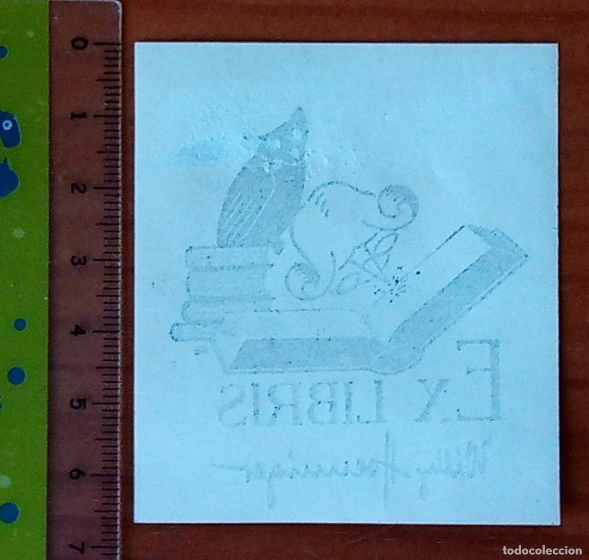Arte: Ex-libris Exlibris para Willy Hoenniger. Libro Lector B&uacute;ho - Foto 2
