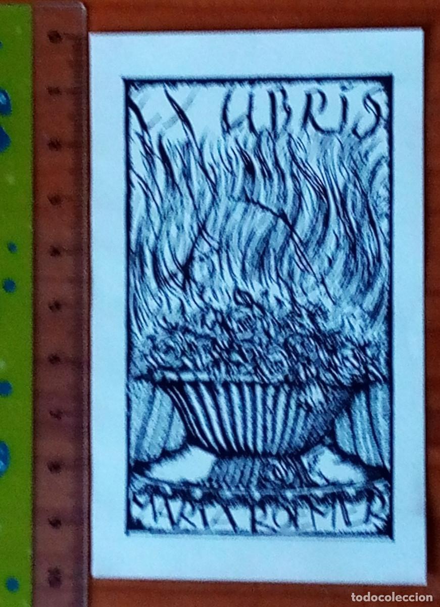 Arte: Ex-libris Exlibris para Marta Roemer. Flores - Foto 1