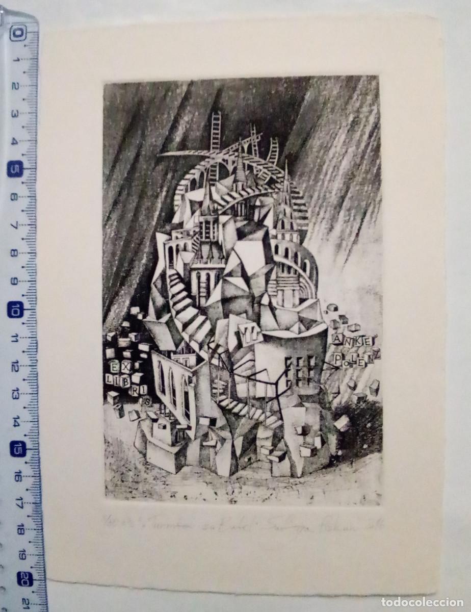 Arte: Ex-libris Exlibris. Torre de Babel. Firmado & numerado - Foto 1