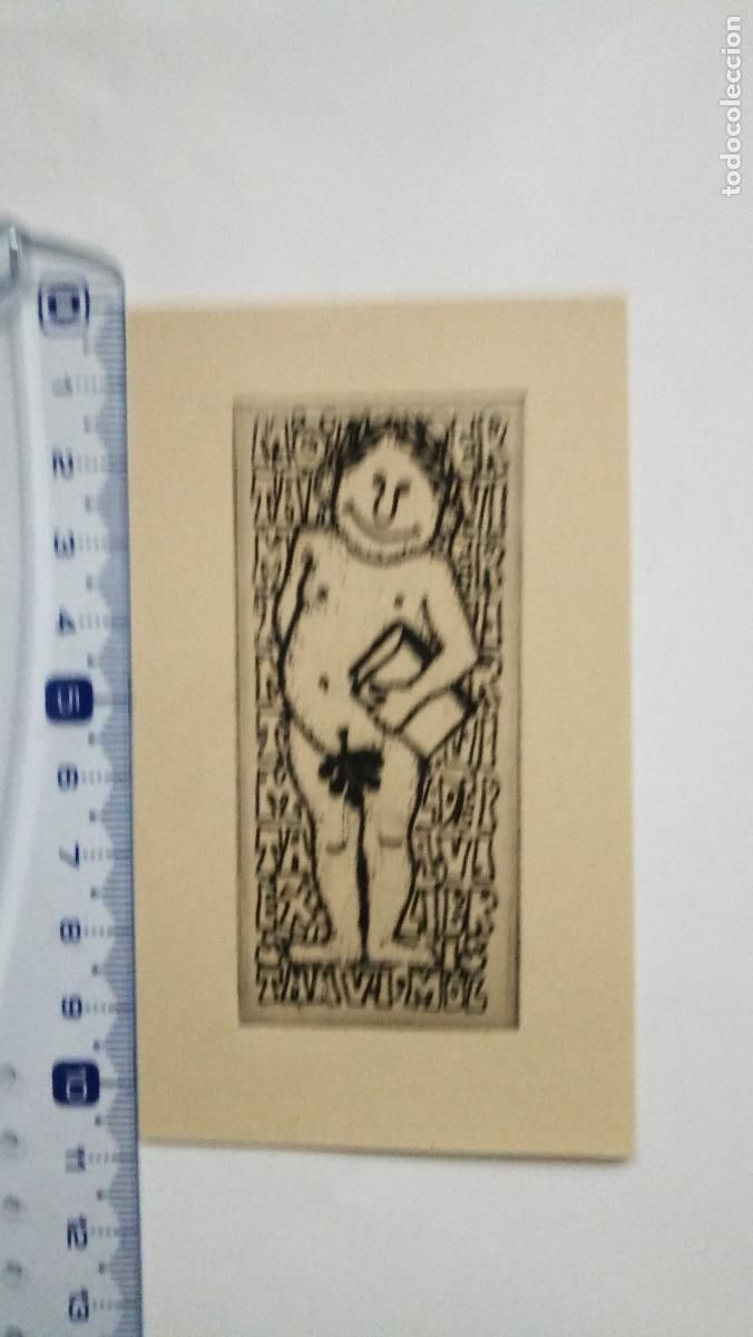 Arte: Ex-libris Exlibris M&ouml;lder. Hombre Desnudo Libro - Foto 1