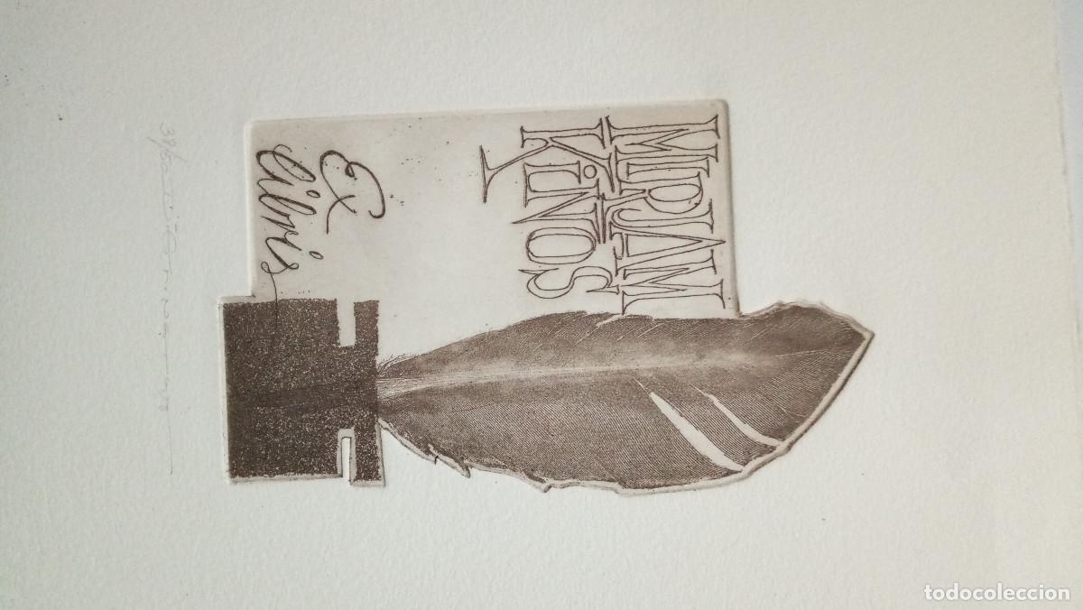 Arte: Ex-libris Exlibris para Mirjam Kinos. Pluma Tintero - Foto 2