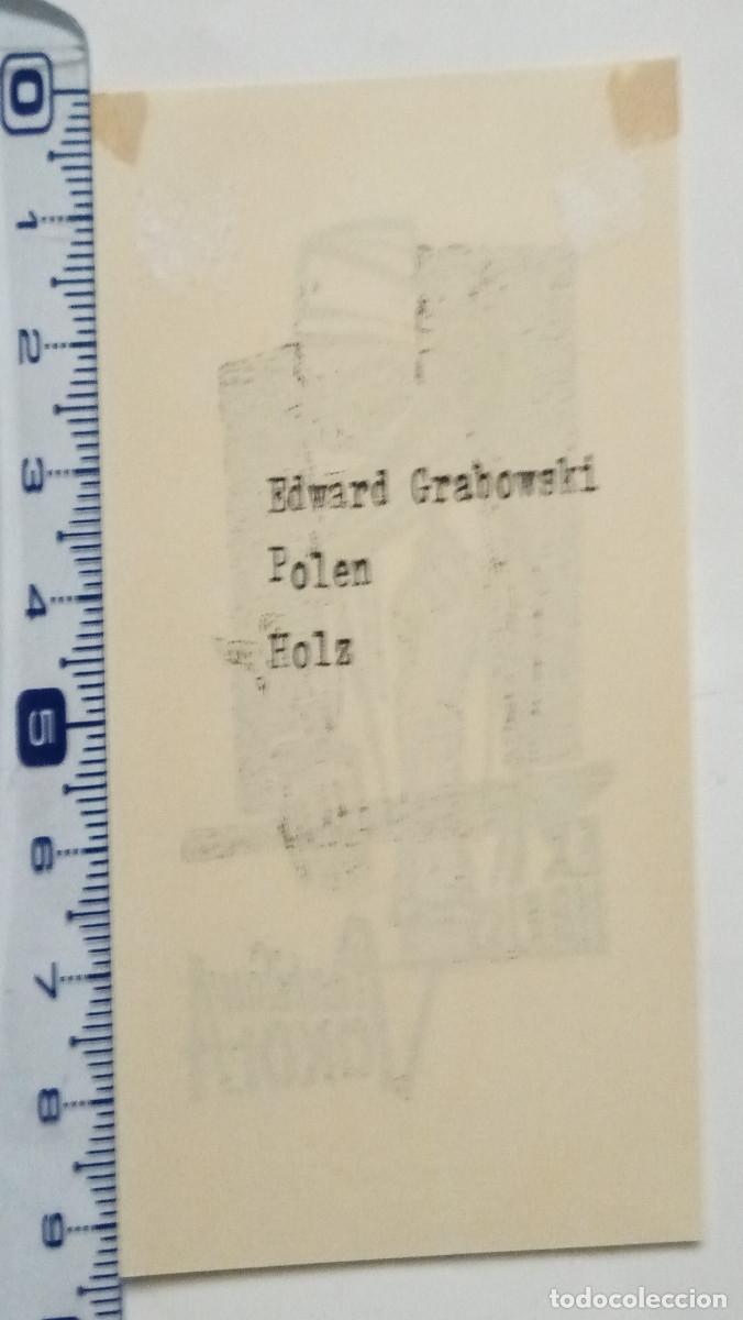 Arte: Ex-libris Exlibris Edward Grabowski. Mujer Velo Paloma - Foto 2