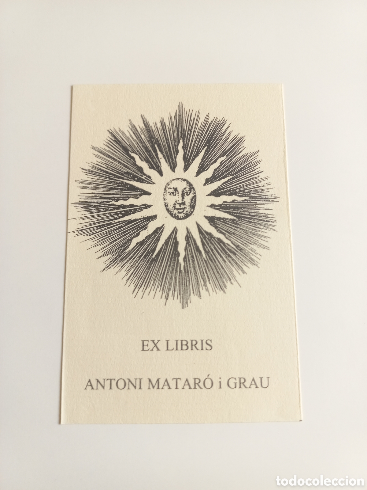Arte: Exlibris Antoni Matar&oacute; i Grau.