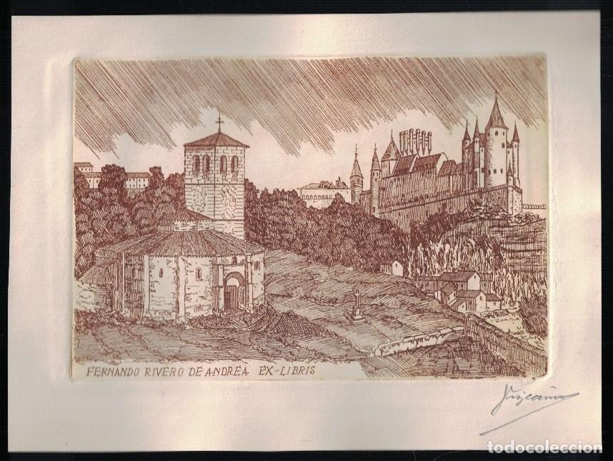 Kunst: EX LIBRIS. IGLESIA DE LA VERA CRUZ (TEMPLARIOS) Y ALC&Aacute;ZAR. (Segovia). - Rivero de Andrea. Ferando,
